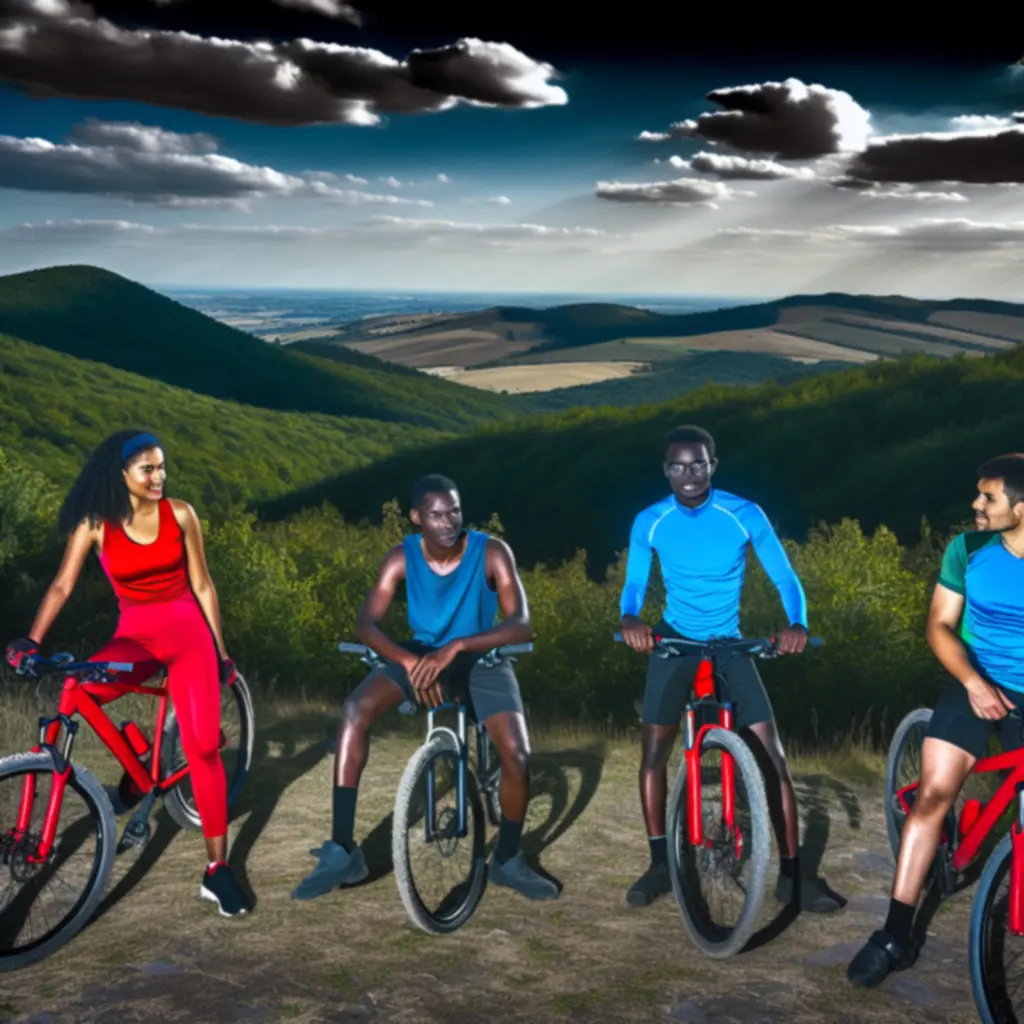 Helyi kerékpáros közösség a természetben