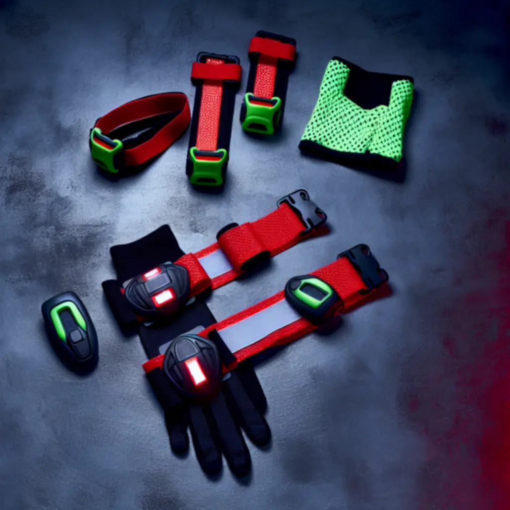 Fényvisszaverős biztonsági felszerelés éjszakai kerékpározáshoz